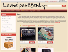 Tablet Screenshot of levnepenezenky.cz